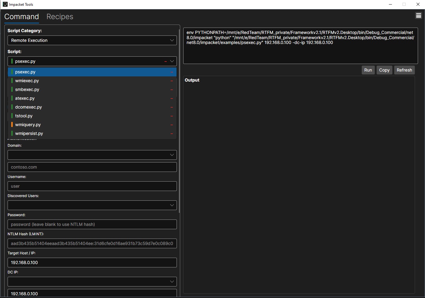 Impacket Window: Running the Full Impacket Example Toolkit from One Interface